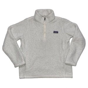 Patagonia Kids 1/4 Zip Fleece Sweater Size Large 12 White